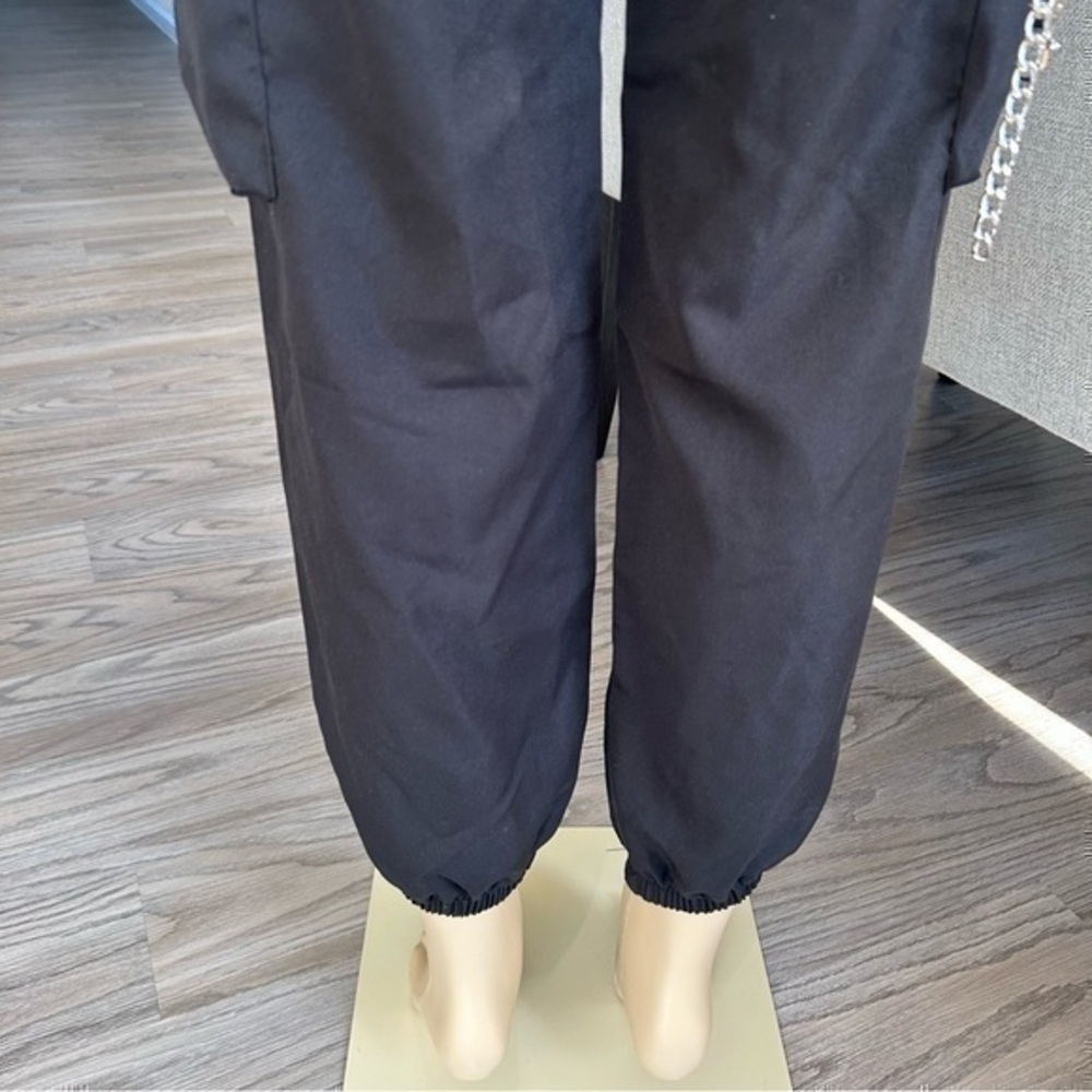 ๐NWT Romwe black punk rock chain black jogger slacks ๐ pants XS - Picture 8 of 16